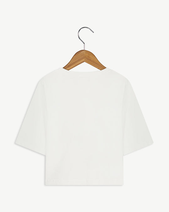 New Optimist womenswear Rondine | T-shirt with elbow-length sleeves T-shirt OPTIC WHITE