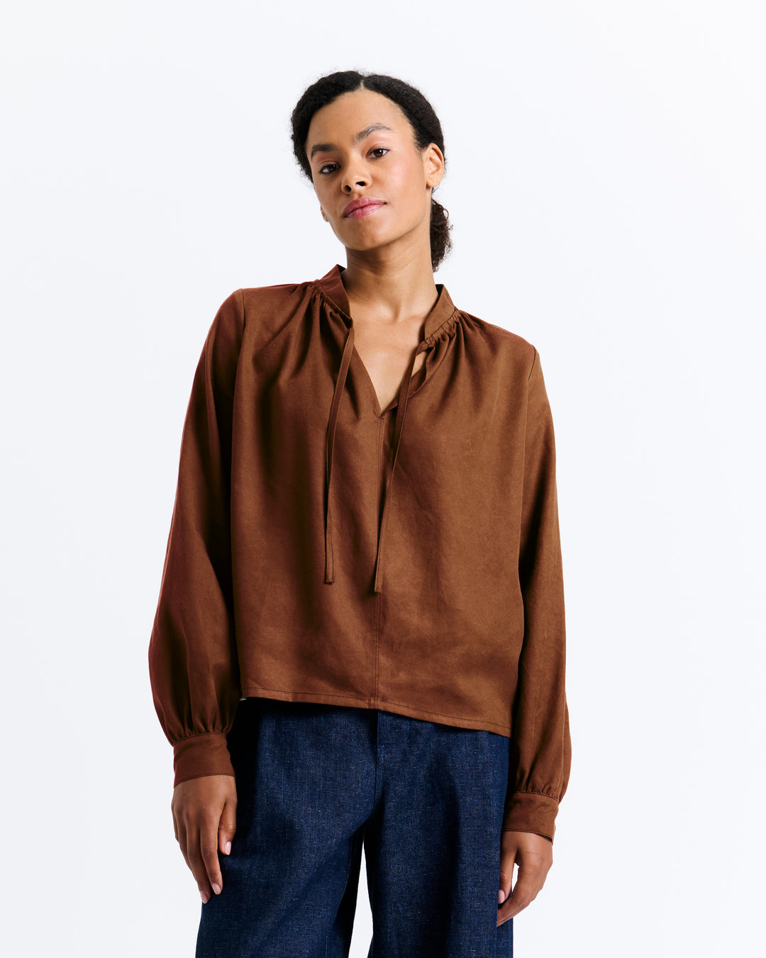 New Optimist womenswear Bree | Brown blouse Blouse