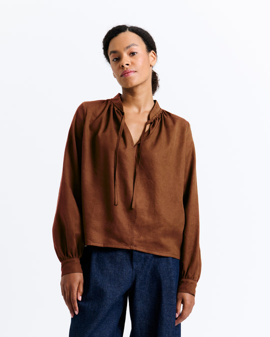 New Optimist womenswear Bree | Brown blouse Blouse