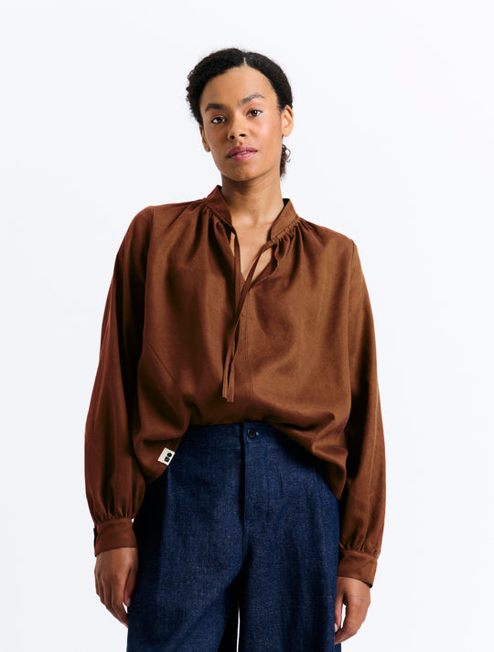 New Optimist womenswear Bree | brown blouse Blouse