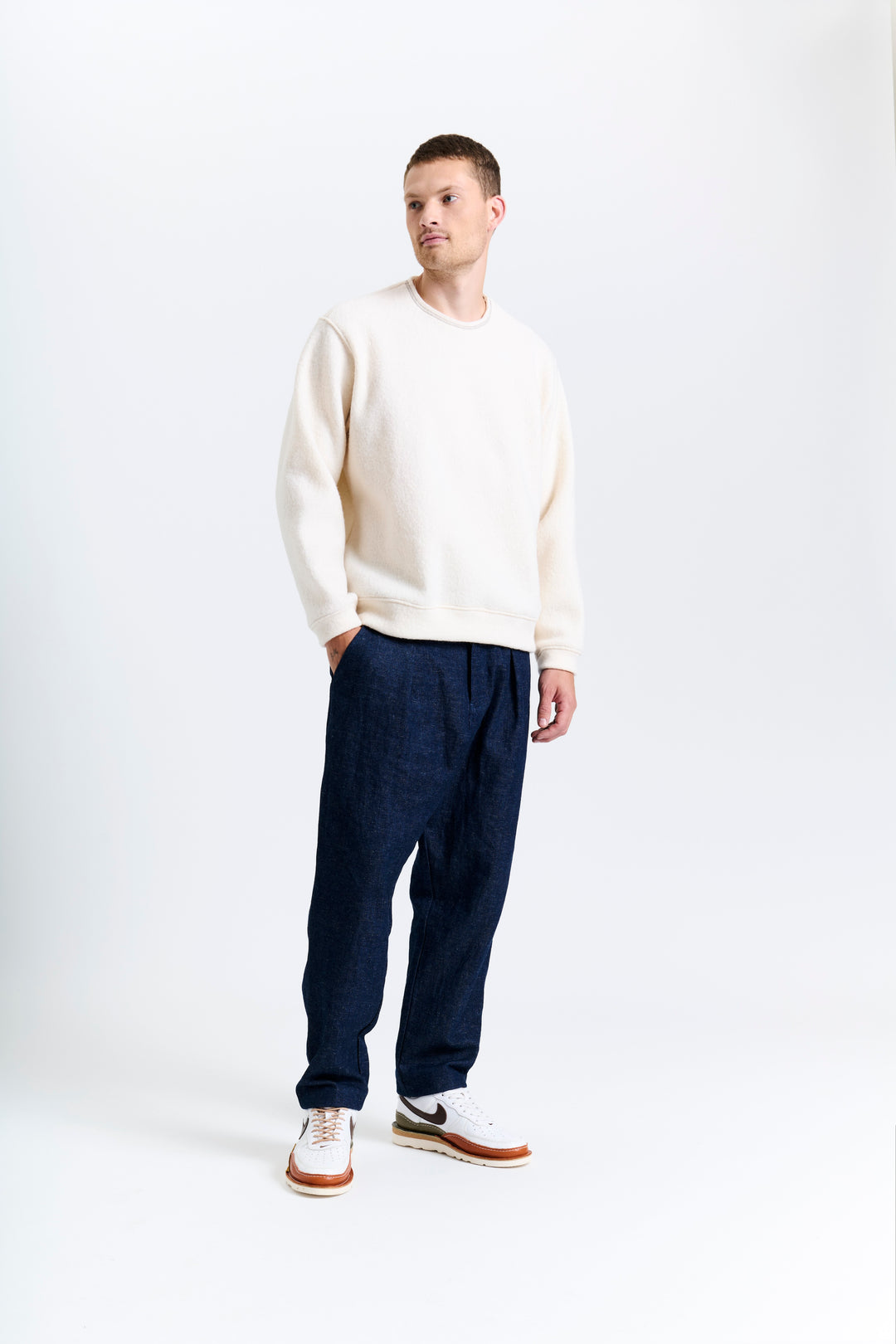 New Optimist menswear Cadz | Oversized wool crewneck Crewneck