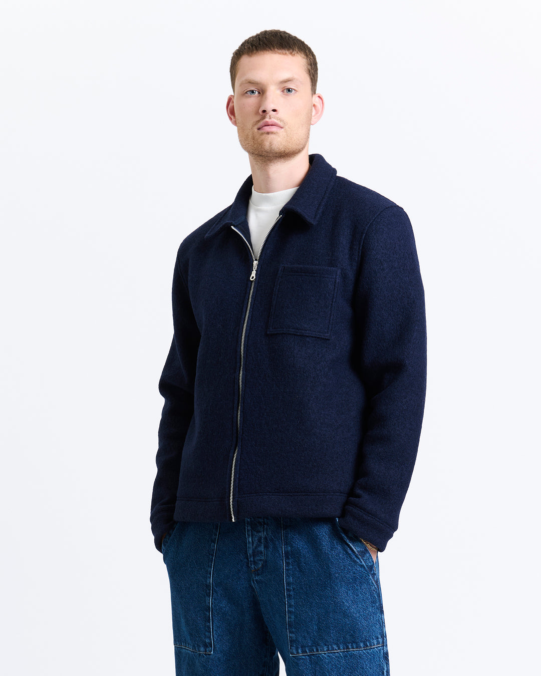 New Optimist menswear Doel | Wool zip jacket Jacket