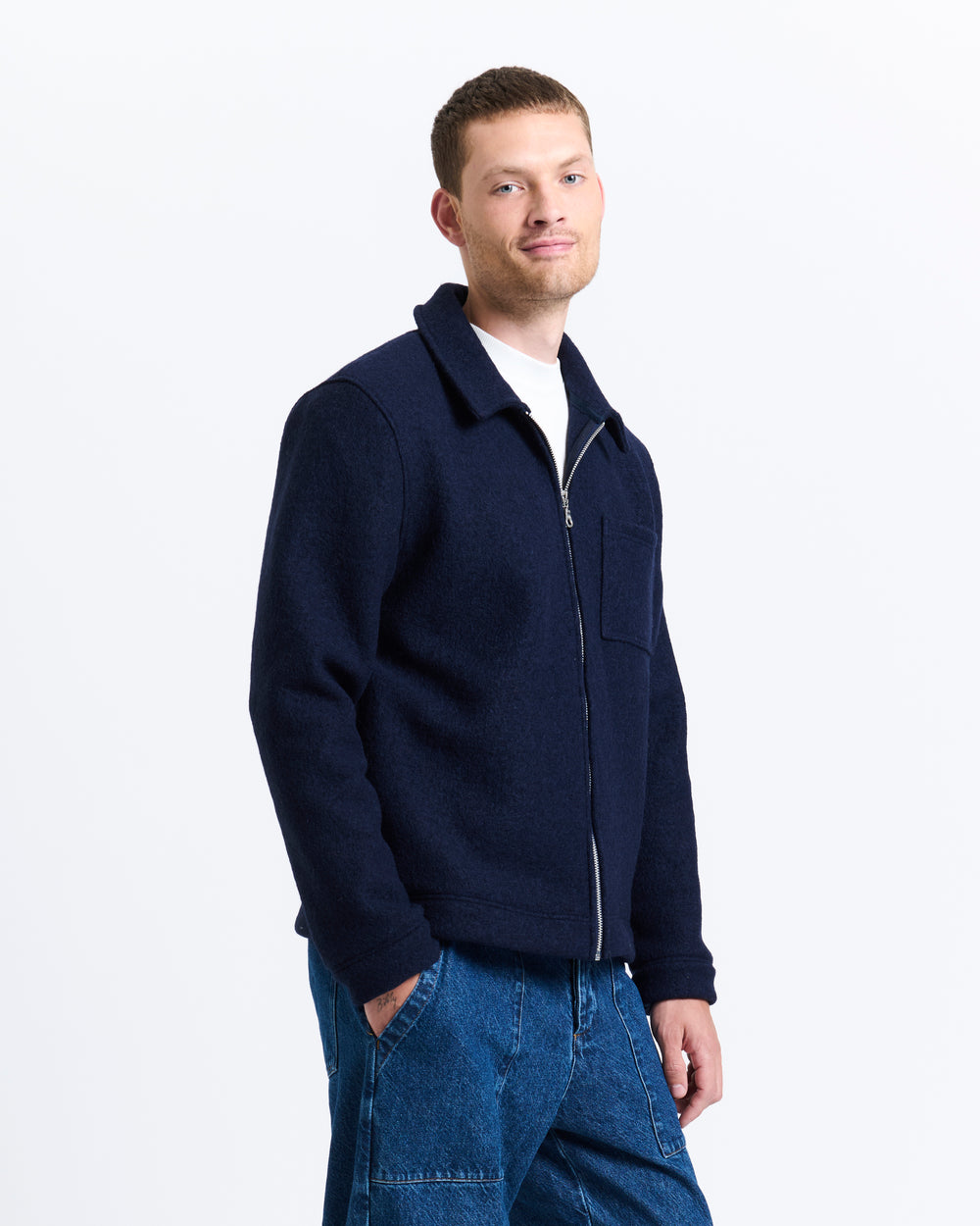 New Optimist menswear Doel | Wool zip jacket Jacket