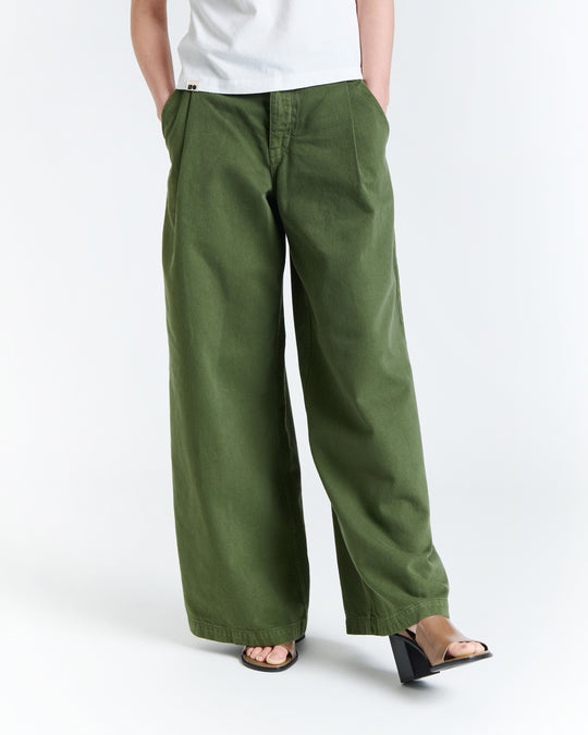 New Optimist womenswear Eeth | Wide-leg pleated pant Pants