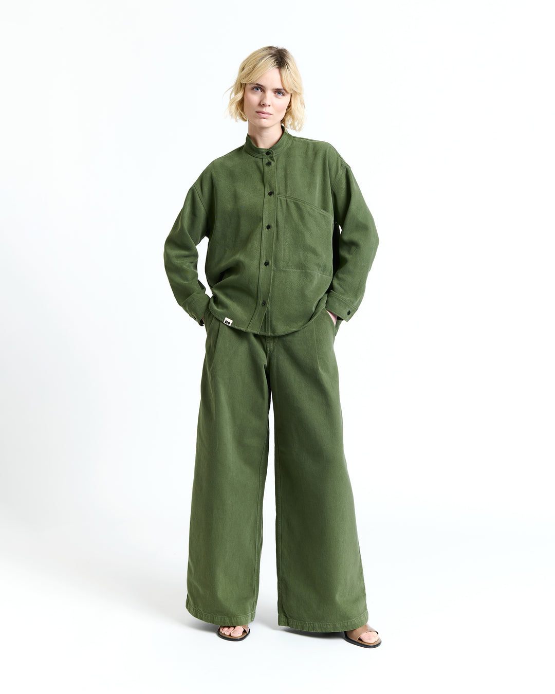 New Optimist womenswear Eeth | Wide-leg pleated pant Pants