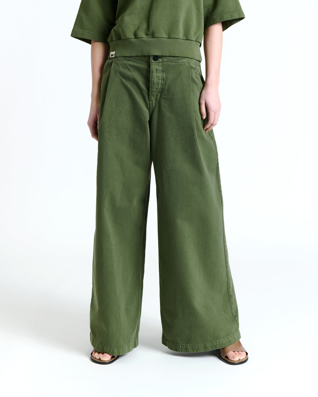 New Optimist womenswear Eeth | Wide-leg pleated pant Pants