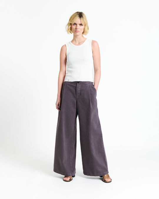 New Optimist womenswear Eeth | Wide-leg pleated pant Pants