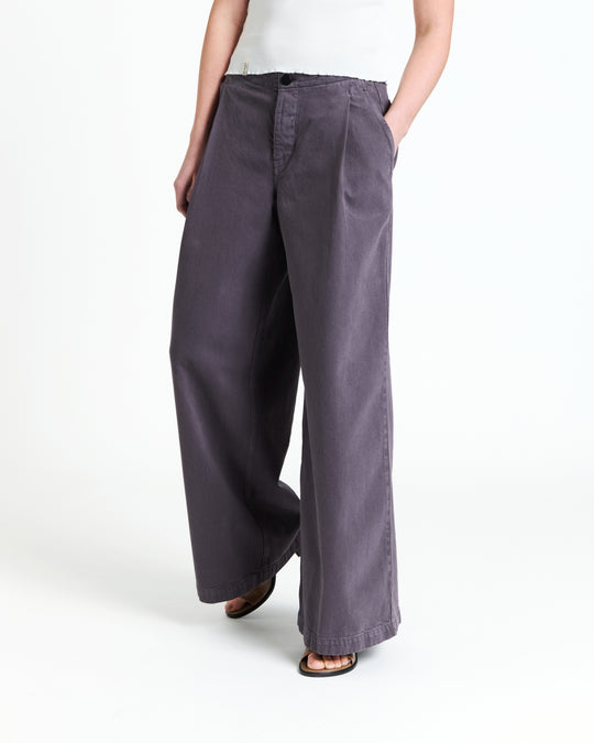 New Optimist womenswear Eeth | Wide-leg pleated pant Pants