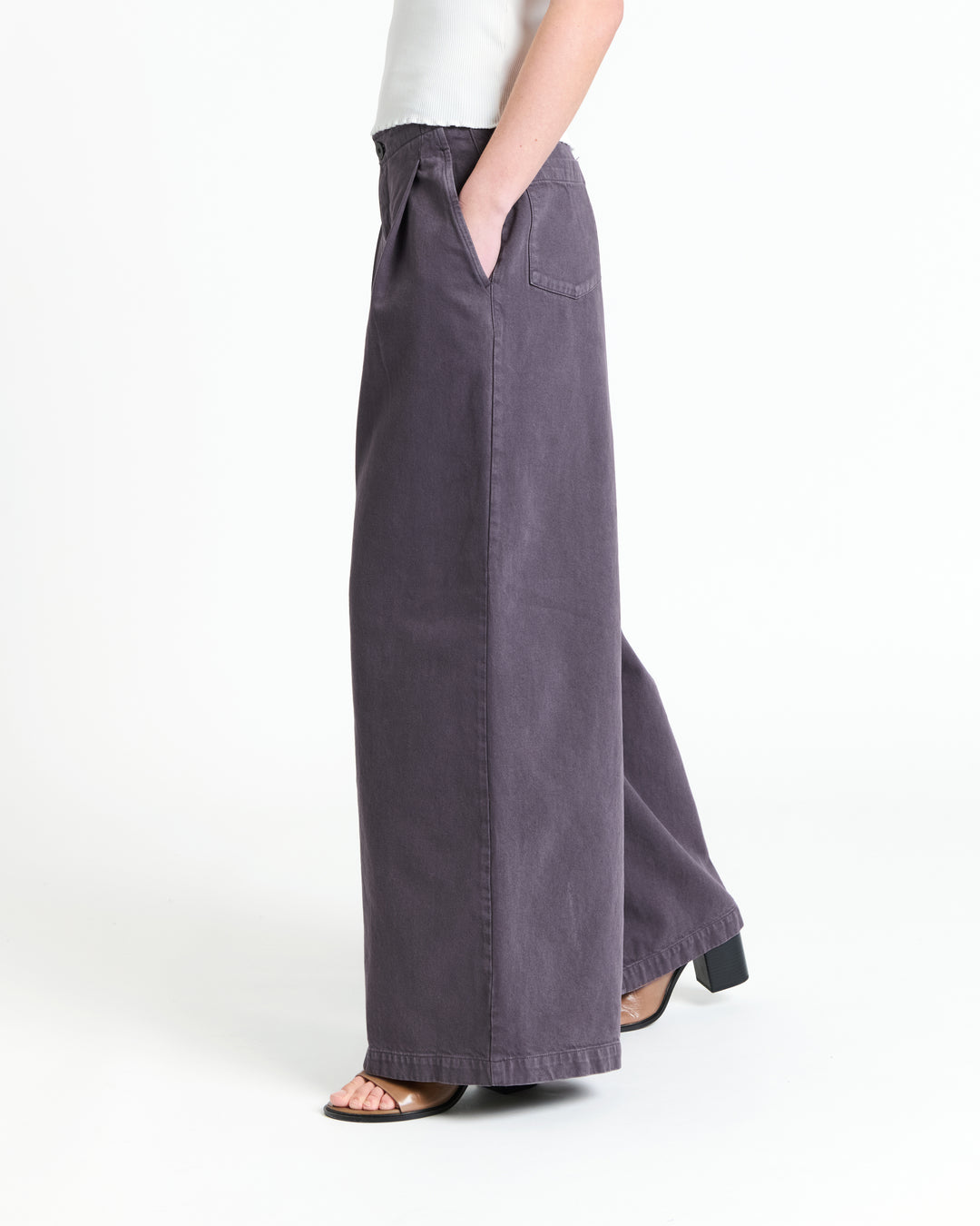 New Optimist womenswear Eeth | Wide-leg pleated pant Pants