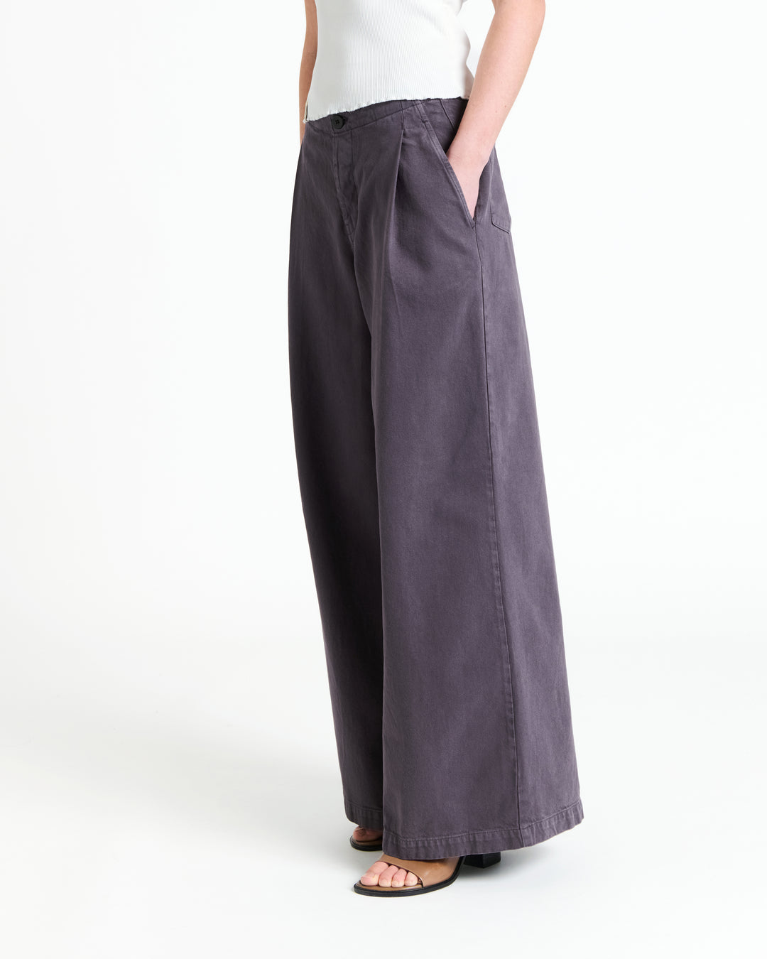 New Optimist womenswear Eeth | Wide-leg pleated pant Pants