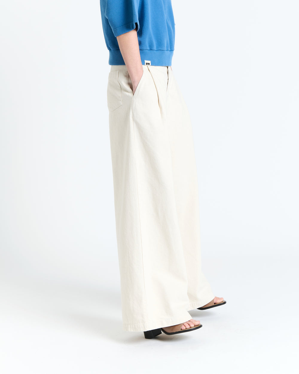 New Optimist womenswear Eeth | Wide-leg pleated pant Pants