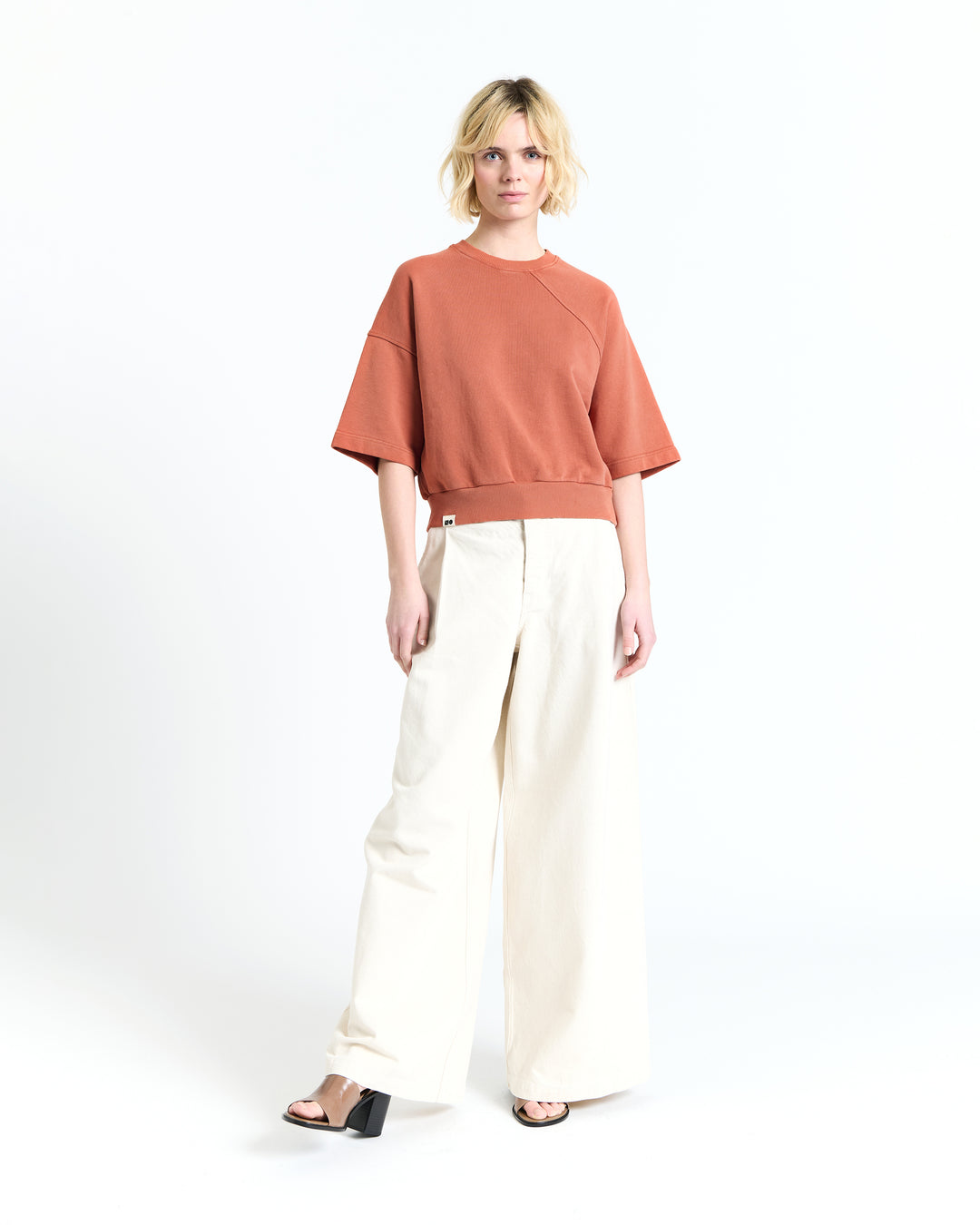 New Optimist womenswear Eeth | Wide-leg pleated pant Pants