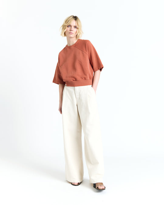 New Optimist womenswear Eeth | Wide-leg pleated pant Pants