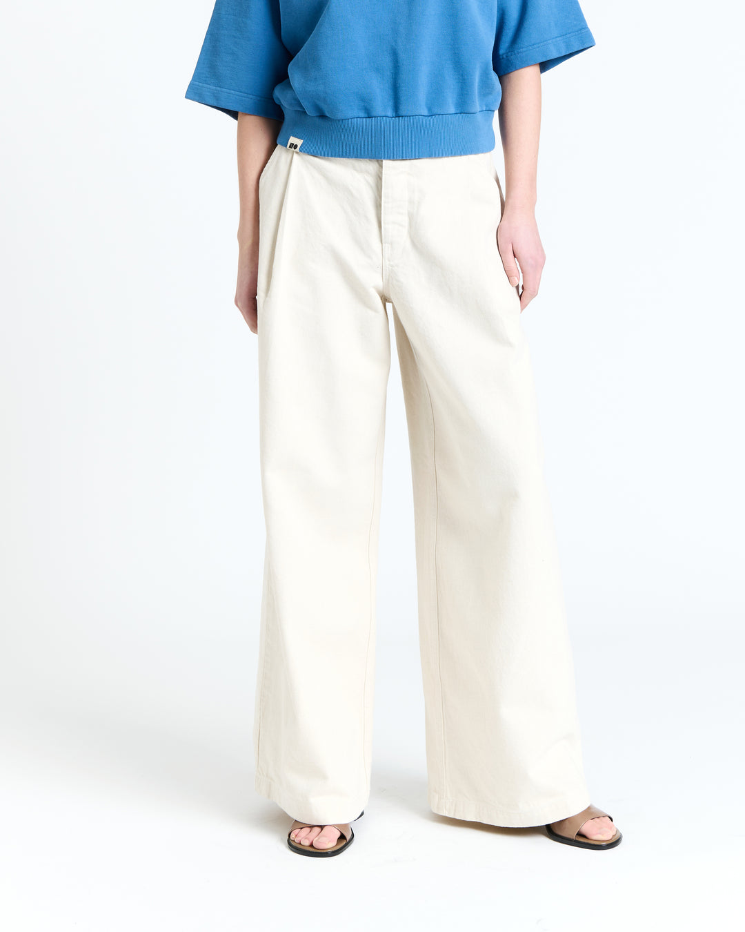 New Optimist womenswear Eeth | Wide-leg pleated pant Pants