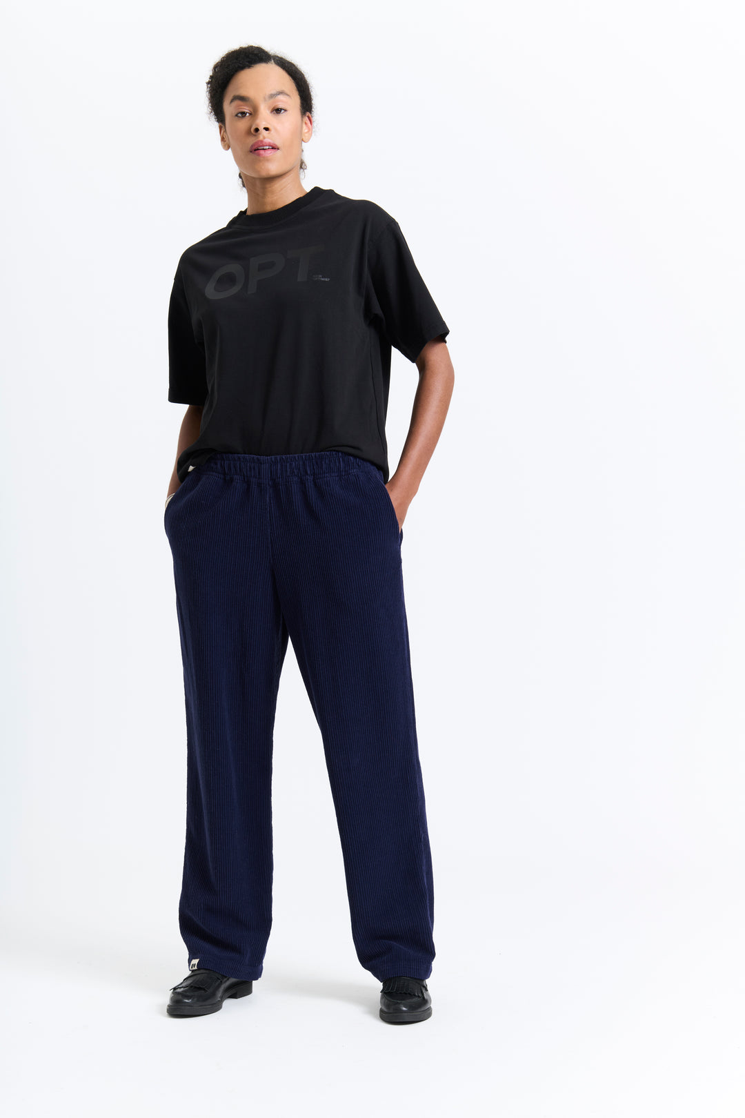 New Optimist womenswear Gein | Corduroy pull-up pant Pants