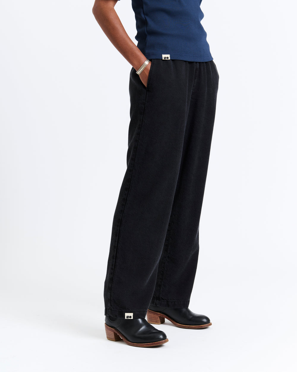 New Optimist womenswear Gein | Flowy pull-up pant Pants