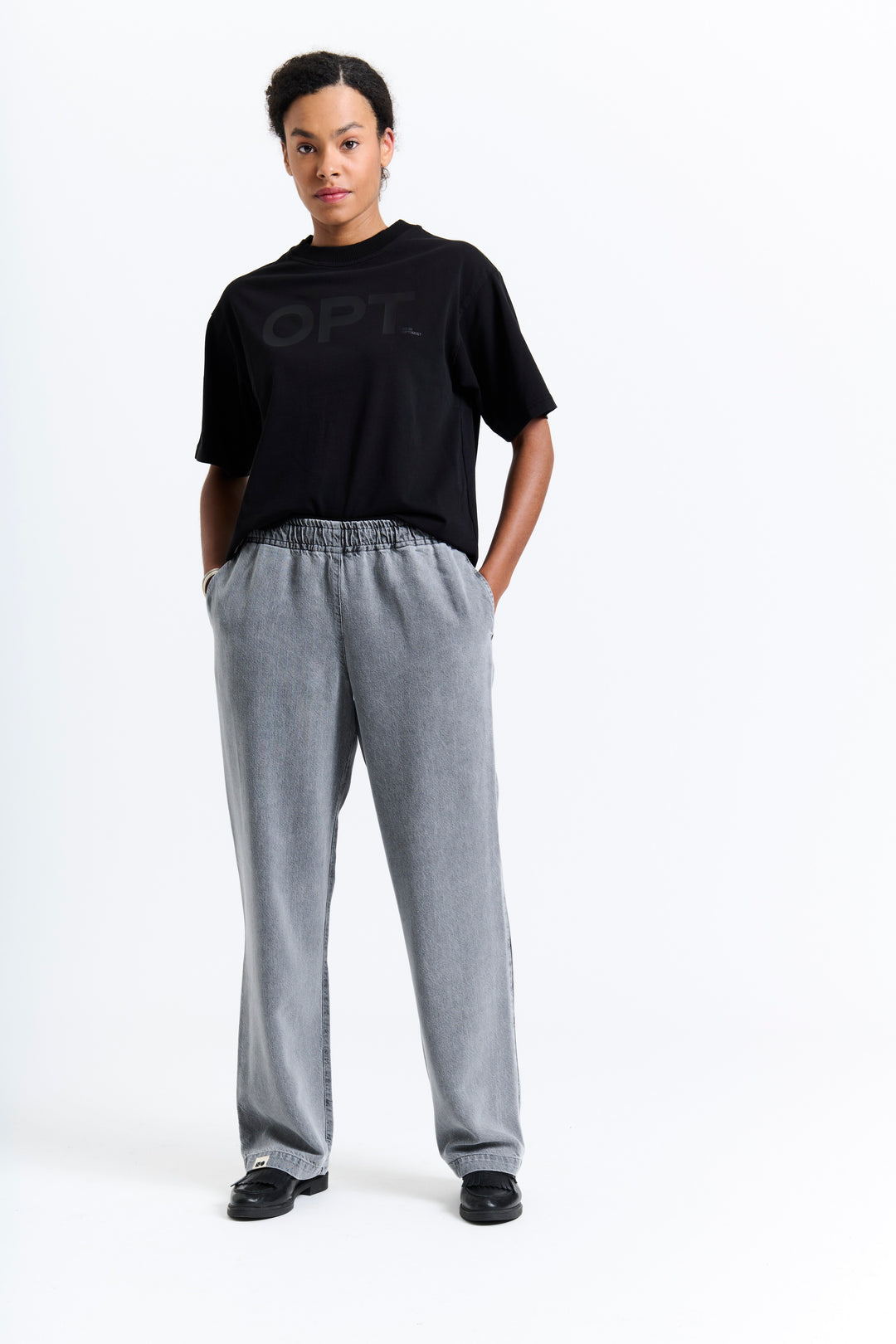 New Optimist womenswear Gein | Flowy pull-up pant Pants