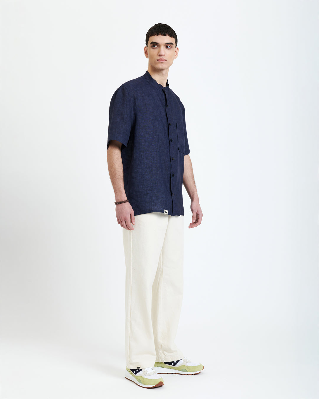 New Optimist menswear Gessetto | Linnen short-sleeve shirt Blouse