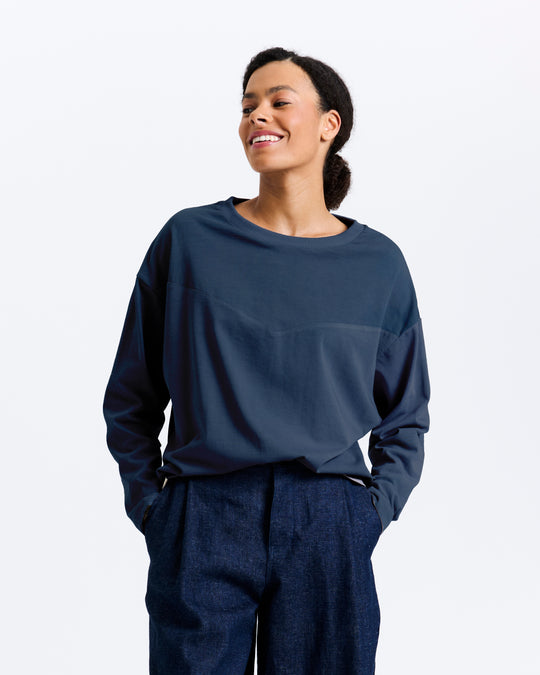 New Optimist womenswear Gras | Sculpt silhouette longsleeve Shirt