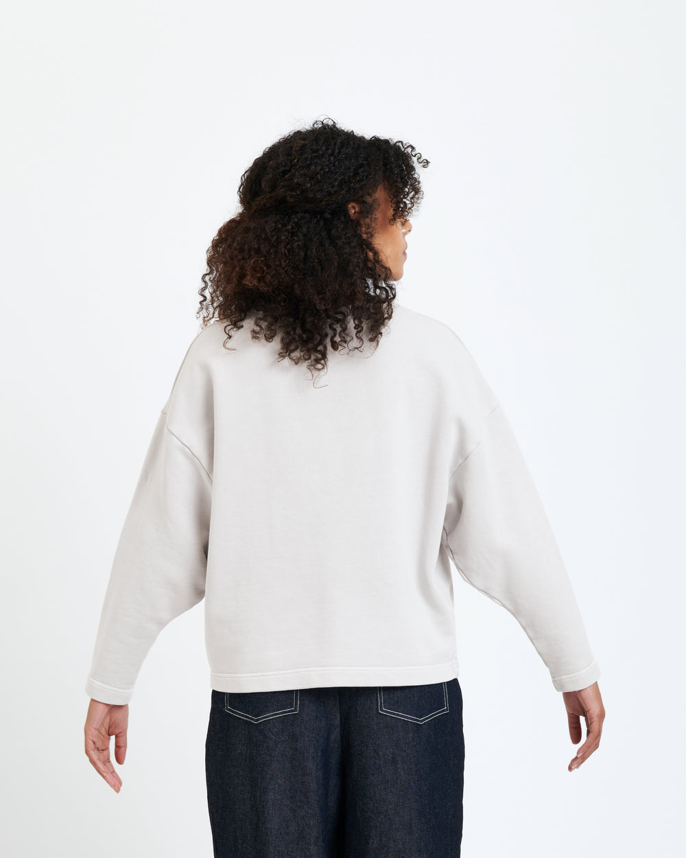 New Optimist womenswear Lilli | Coverstitch detail sweater Crewneck