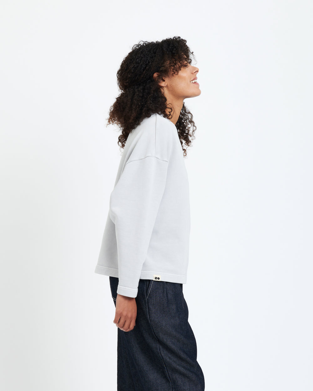 New Optimist womenswear Lilli | Coverstitch detail sweater Crewneck