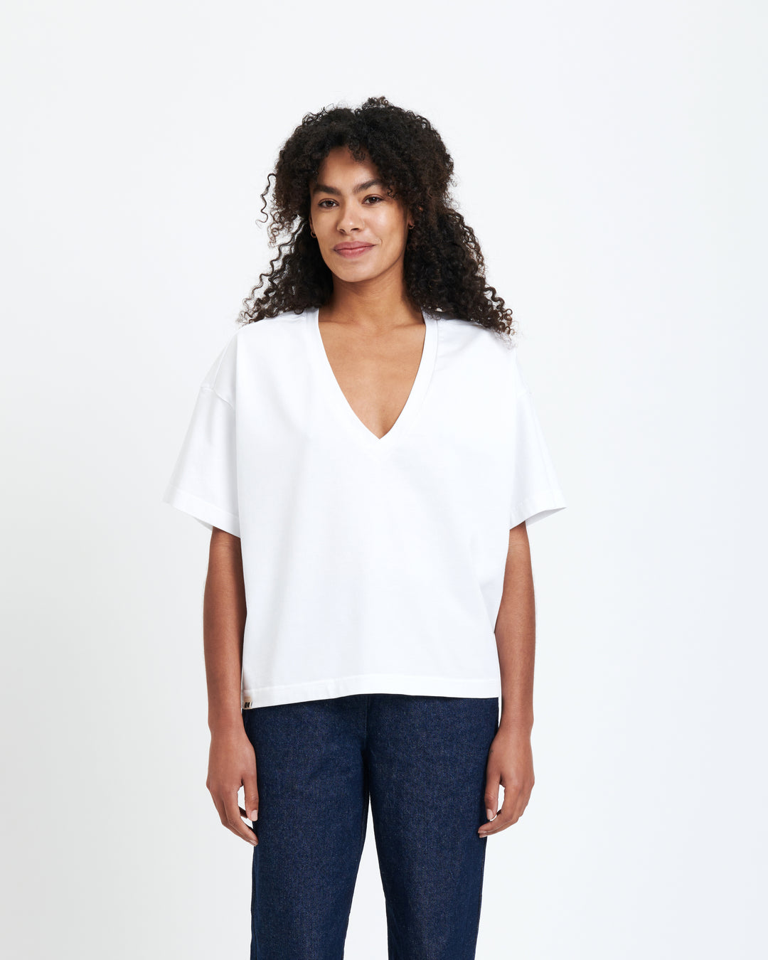 New Optimist womenswear V-neck heavy weight T-shirt T-shirt