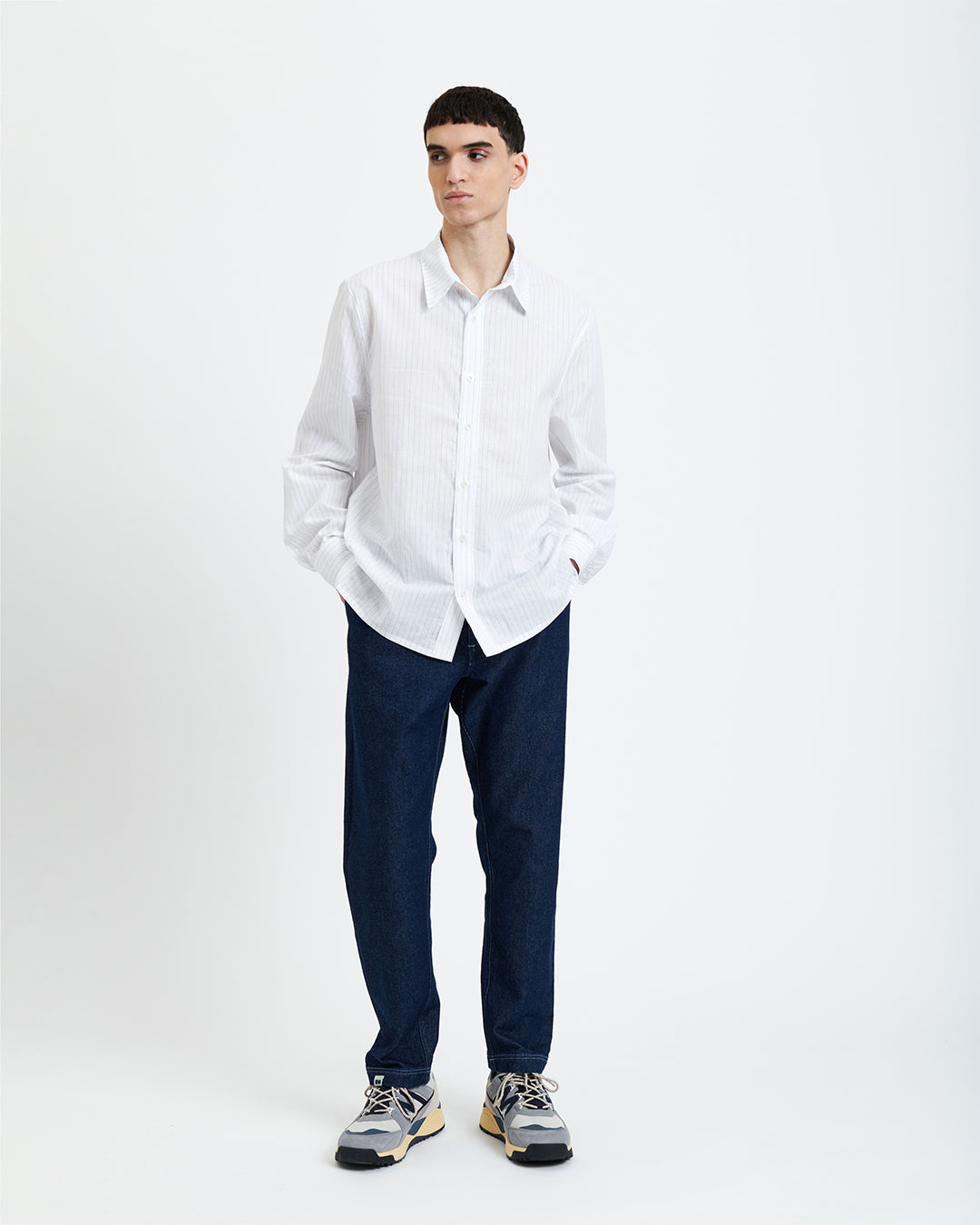 New Optimist menswear Primo | Relaxed pinstripe shirt Blouse