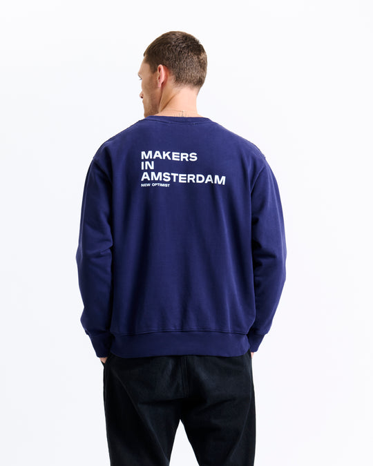 New Optimist menswear Tiel | Relaxed fit crewneck Crewneck