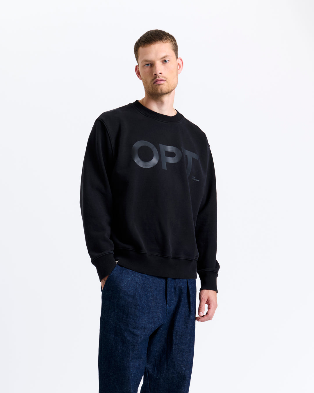 New Optimist menswear Tiel | Relaxed fit crewneck Crewneck