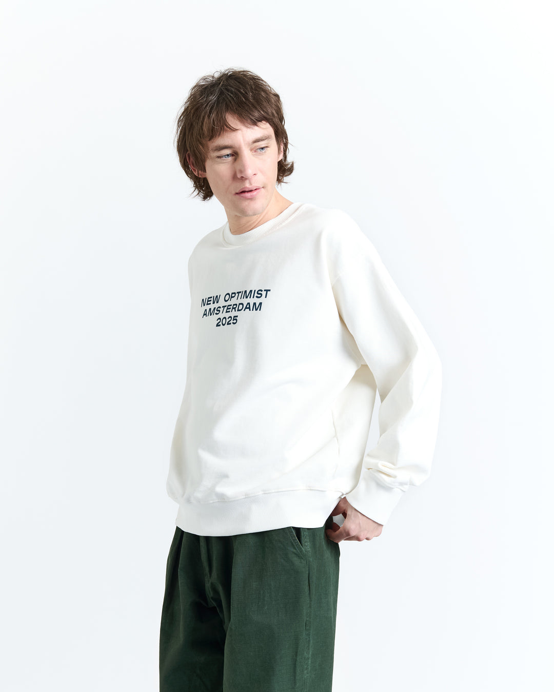 New Optimist menswear Tiel | Relaxed fit crewneck Crewneck