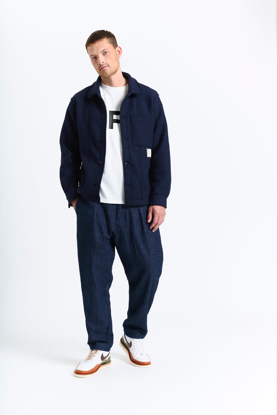 New Optimist menswear Veen | Relaxed wool overshirt Jacket