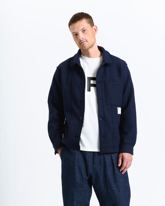 New Optimist menswear Veen | Relaxed wool overshirt Jacket