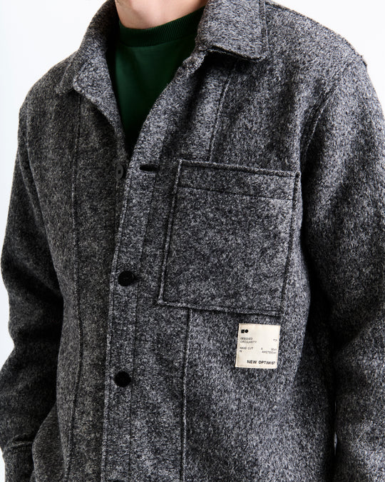 New Optimist menswear Veen | Relaxed wool overshirt Jacket