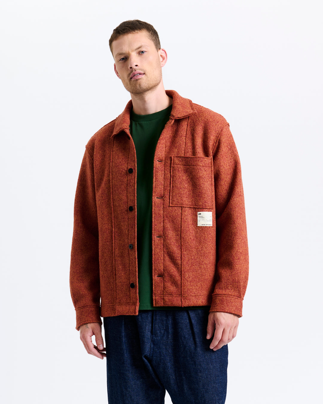 New Optimist menswear Veen | Relaxed wool overshirt Jacket