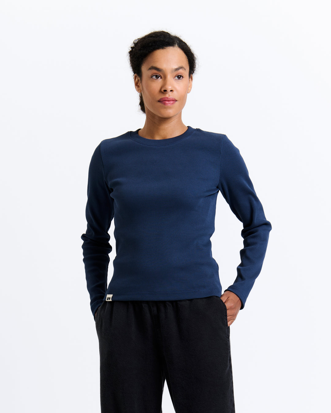 New Optimist womenswear Woud | Regular LS ribbed tee Longsleeve