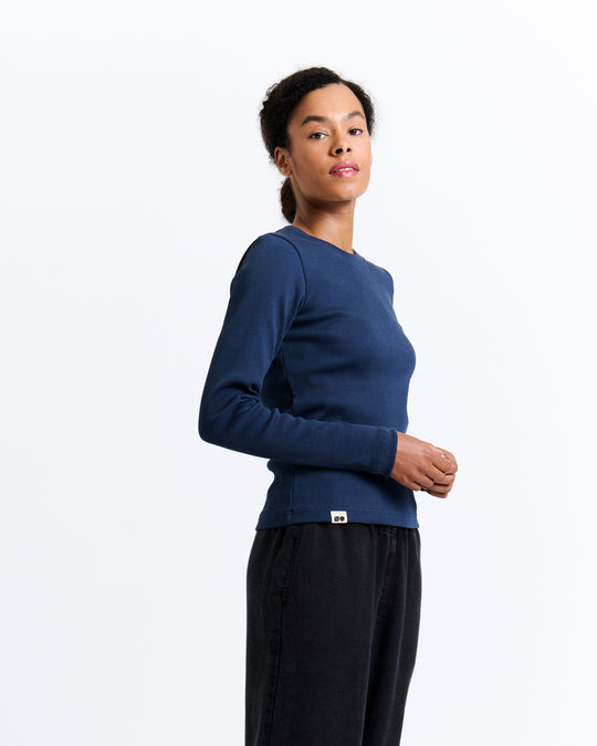 New Optimist womenswear Woud | Regular LS ribbed tee Longsleeve