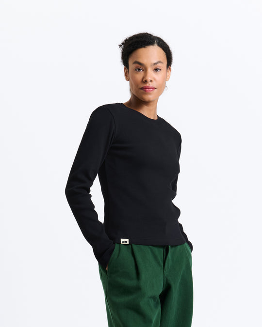 New Optimist womenswear Woud | Regular LS ribbed tee Longsleeve