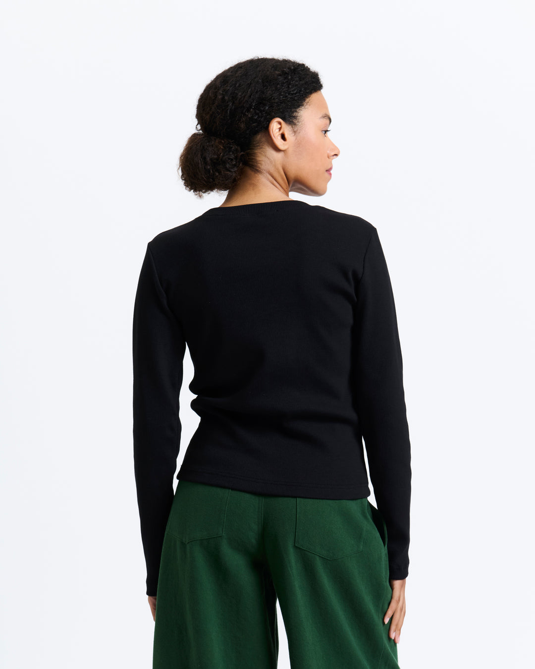 New Optimist womenswear Woud | Regular LS ribbed tee Longsleeve