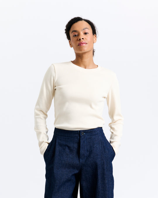 New Optimist womenswear Woud | Regular LS ribbed tee Longsleeve